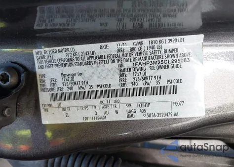 2012 Ford Focus Sel from USA, damaged, VIN 1FAHP3M25CL295083